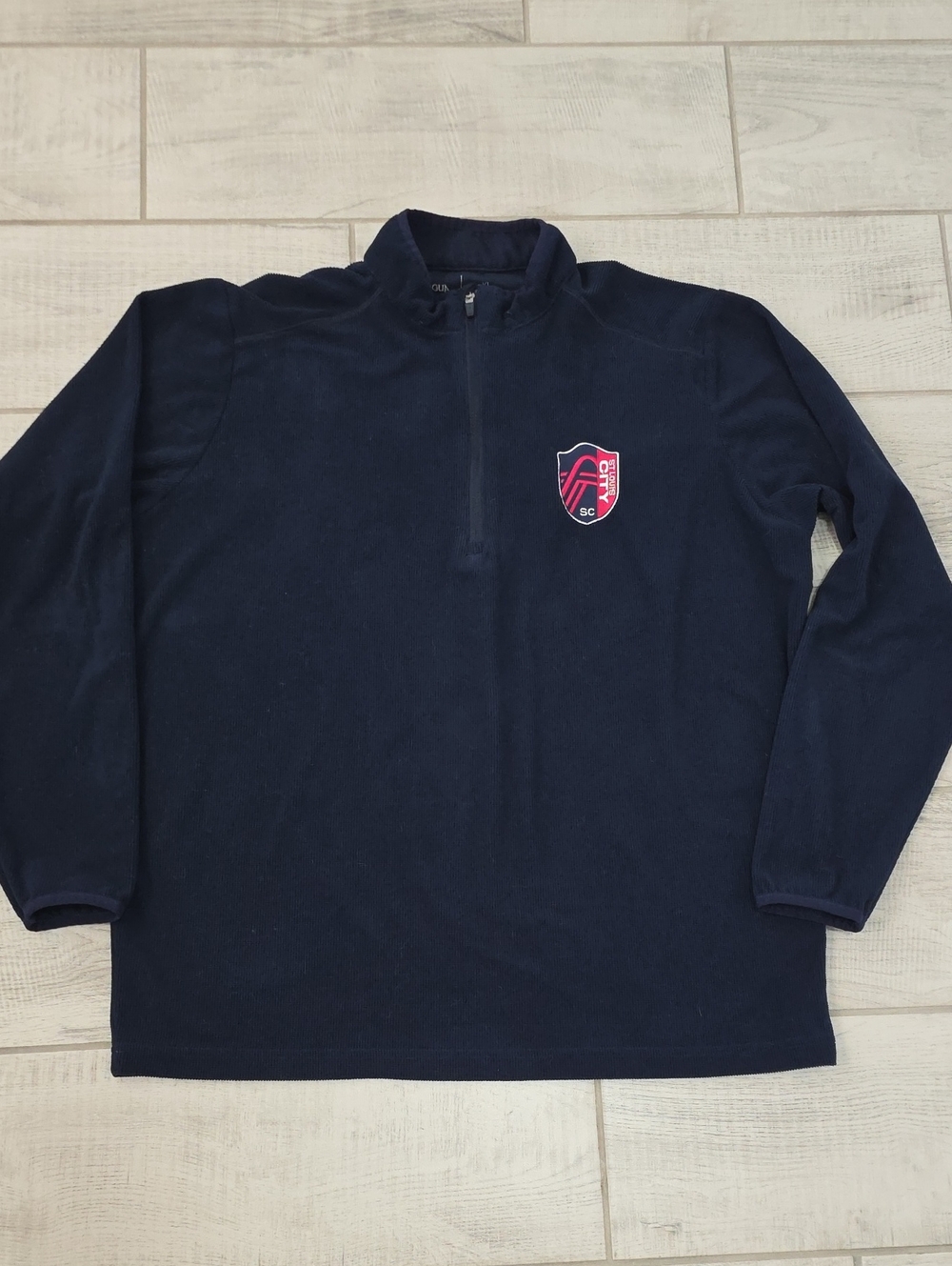 St Louis City Soccer 1/4-zip Pullover Navy Men's Size XL
